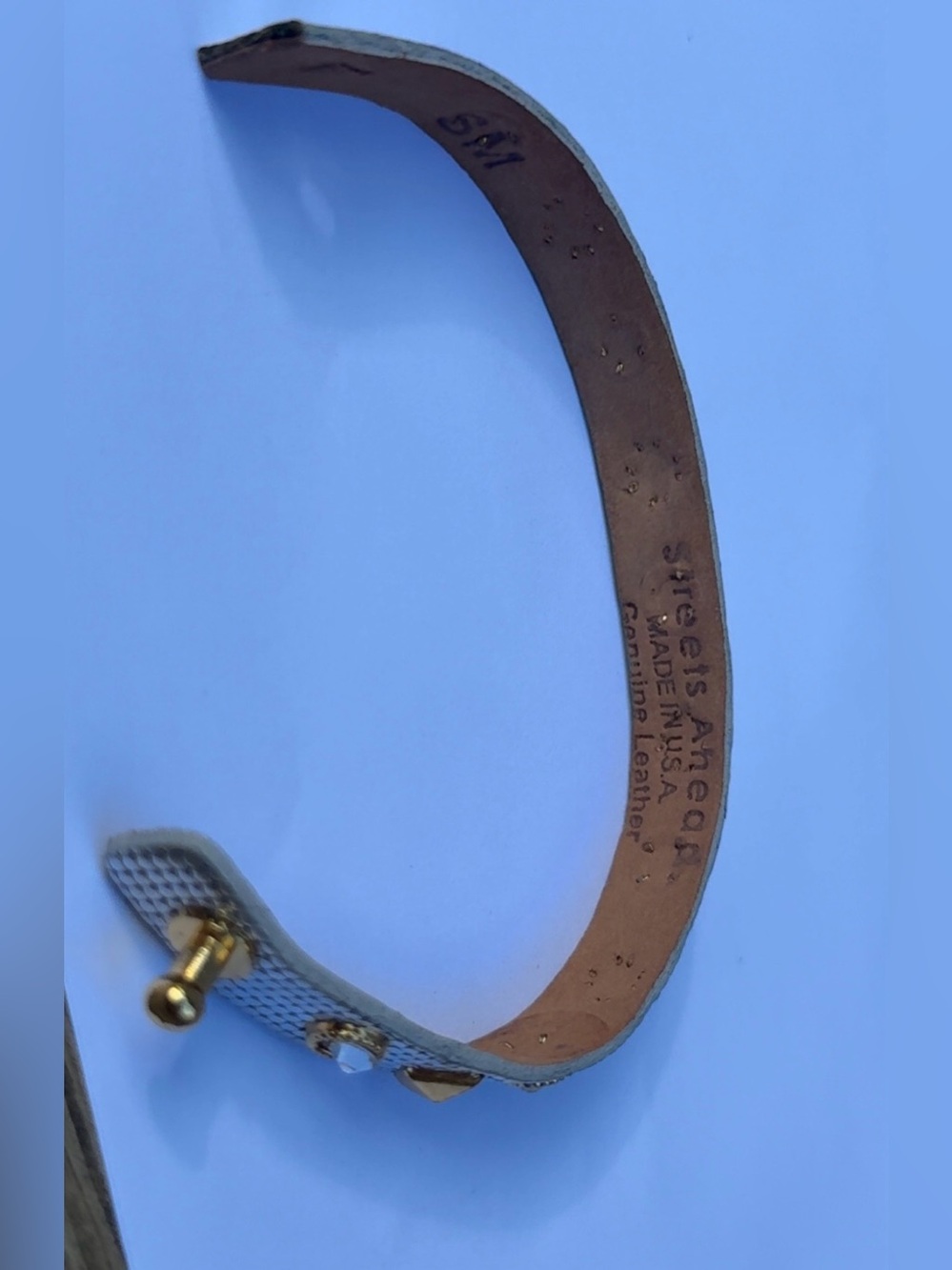 Genuine Leather Bracelet Streets Ahead size 6.5